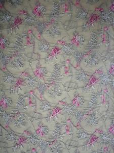 China Pink African Floral Tulle Mesh Colored Embroidery Fabric wholesale