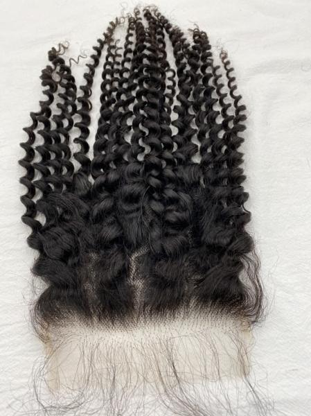 Deep Curly Lace Frontal Vietnamese Hair, Human Hair 5X5 Transparent HD Lace