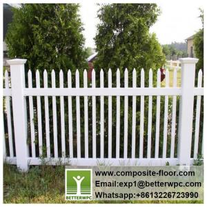 China PVC Garden Railing Vinyl Fencing for Courtyard Decoration WPC Stair Railings Composite Rail Fence wholesale