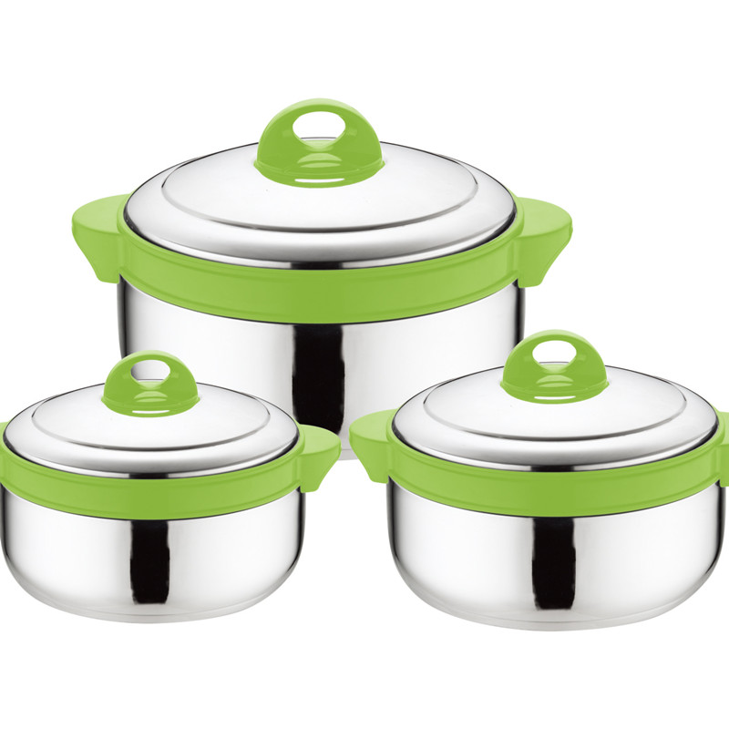 Stainless Steel 201 4pcs Thermal Stock Pot Set Large Capacity Lunch Box Modern Bento