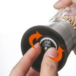 Glass Salt and Pepper 132mm 235g 170ml ceramic spice mill