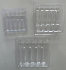 China Customized Vacuum Tray Packaging 1ml 2ml 5ml 10ml PET Water Injection Ampoule Tray wholesale