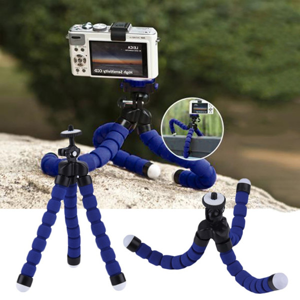 Mini Portable Flexible Sponge Octopus Tripod Stand Mount With Holder For GoPro Hero 3 3+ 4 4s Phone Nikon
