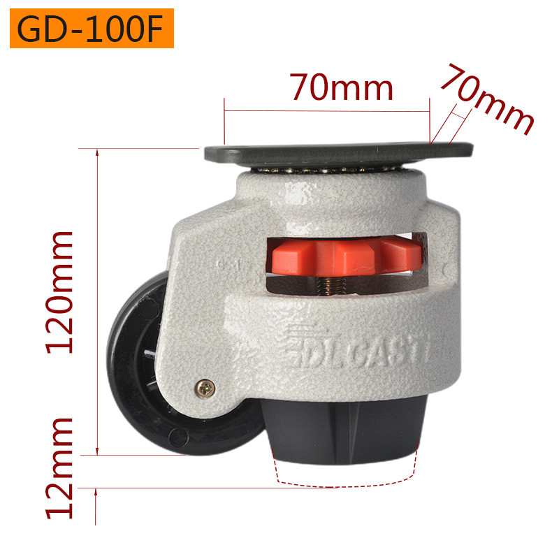 50kg-1500kg Plate Leveling Casters Heavy Duty EDL Casters GD Series GDF