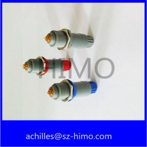 China hot-sale quick release male and female single key 1P series 7 pin Lemo medical connector with red color wholesale