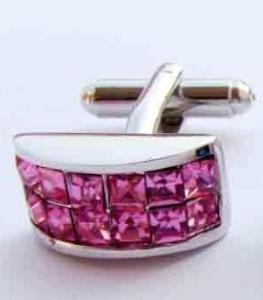 China 20112 fashion sterling silver Photo Engraving pink custom cufflinks wholesale