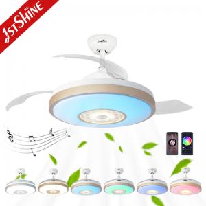 China Invisible 42 Inch Smart RGB LED Ceiling Fan For Bedroom wholesale