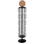 L350mm H1600mm Spinning Display Rack , Rotating Card Display Stand With Mirror