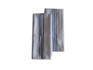 China Cotton Polyester Dish Towel Bar Towel White with Blue Strips Kitchen Towel wholesale