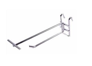 China Brushed Steel Product Display Hooks For Supermarket / Retail Store Silver Color wholesale