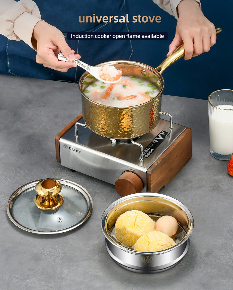 Multifunction Kitchen Sauce Pans Stainless Steel With Steamer