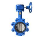 Ductile Iron Lug Type Butterfly Valve Gearbox / Lever Operation
