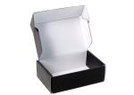 Matte Black Printing Custom Gift Boxes With White E - Flute Corrugated Paper