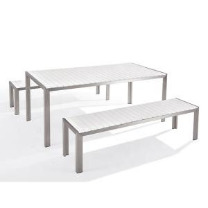 China Sunproof 79.9 Inch Stainless Steel Picnic Table With Bench wholesale