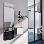 Hotel Bathroom Mirror Black Gold Framed Wall Decorations for Any Shape Rectangle