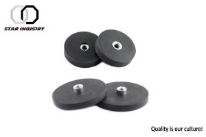 China 110LB Pulling Force Neodymium Rubber Magnet Dia D88mm For Taxi Light Mounting wholesale
