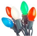 25ft Multi Color Christmas Lights C7 Ip44 For Holiday Party Wedding