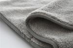 25"x36" gray color microfiber microfibre plush coral fleece towel