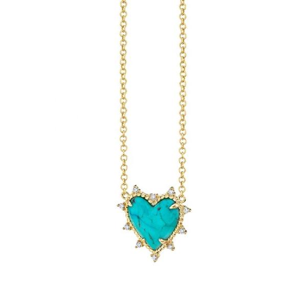 925 Sterling Silver Chain Jewelry Diamond And Turquoise Heart Twist Necklace No