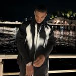Men's Casual Heavyweight Cotton Black Print Zip Up Shirt S-5XL or Custom Hip Hop