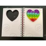 School Office Accessories Hard Cover Spiral Notebook with Durable Silicone Cover
