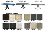 Elegant Ceramic Top Dining Table Wood Grain Textured Top Black Leg
