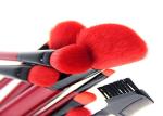 Wooden Handle Red Beauty Professional Cosmetic Brush Set Lightweight
