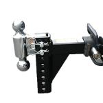Black Chrome Trailer Spare Parts 7500lbs 7-1/2 " Adjustable Dual Ball Hitch