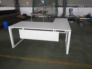 China Modular Wooden and steel L Shape Executive Office Table Desk for Office Furniture wholesale