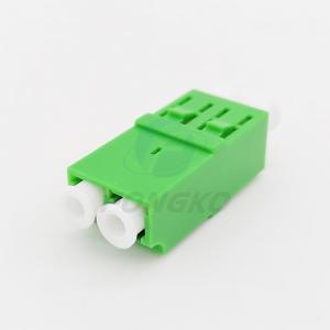 China Flangeless LC / APC Duplex Fiber Optic Adapter With Plastic Buckle wholesale