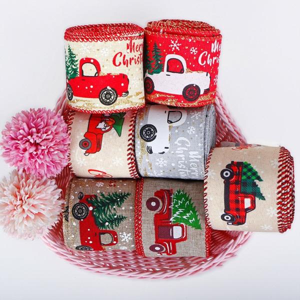 Strip Shape Gift Packing Materials Polyester Home Decoration​ Luxury Christmas