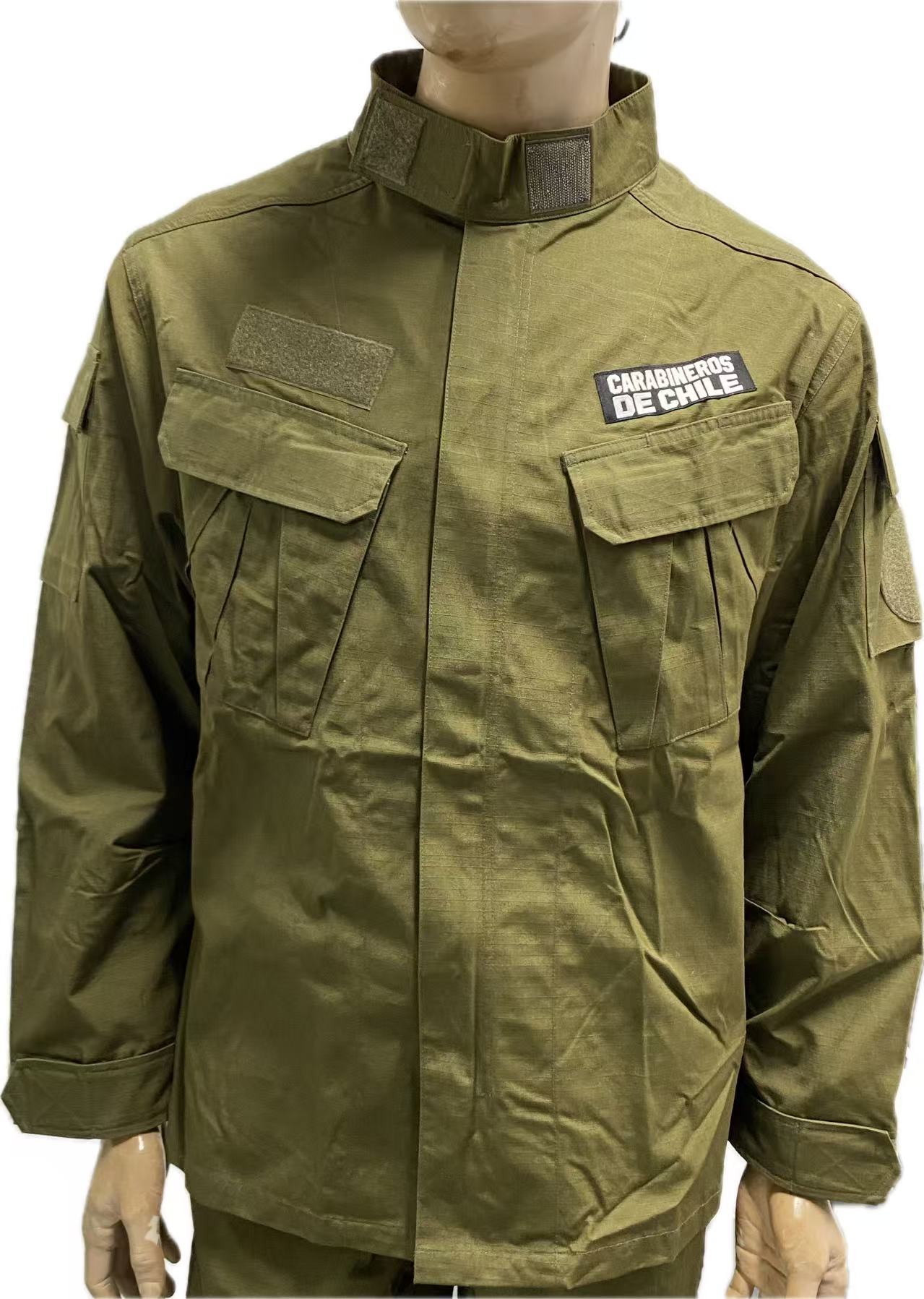 Durable Ripstop Olive Green Tactical Suit Men's Combat Uniform Set with Multi Pockets