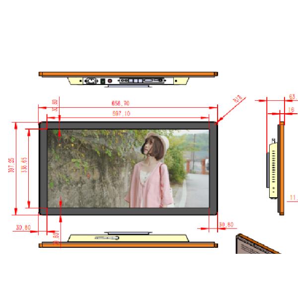 LCD Touch Optional System Kiosk Digital Signage 2k 4k Wall Mounted 27 32 43 Inch Optional For Shopping Mall Business Center Event Stage Use
