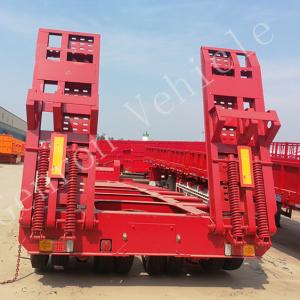 China 140 Ton Heavy Duty 4 Lines 8 Axles Low Bed Semi Trailer Truck Carry XE1250 Excavators wholesale