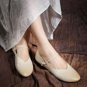China S002 New fresh and simple fairy shoes leather handmade all-match sandals manufacturers one drop wholesale