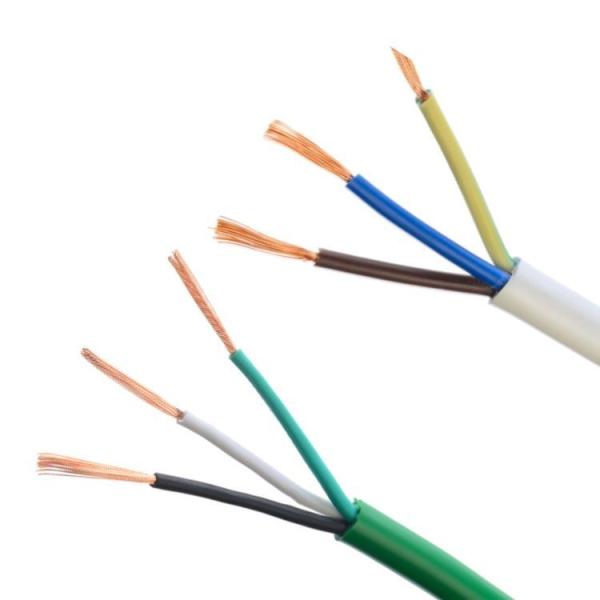 300/500V H05VV F 3G0.75mm2 3 Cores Stranded Bare Copper Ground Wire PVC