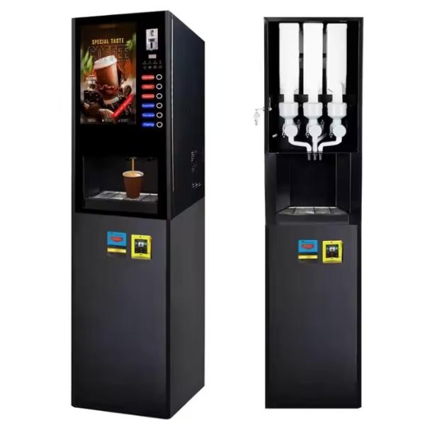 Vending Machine For Hot Or Iced Coffee Milk Tea With Automatic Cup Drop