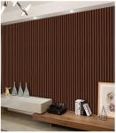 Crack Resistance Grille Cladding Wpc Fluted Wall Panels Wood Grain 177*21.5mm