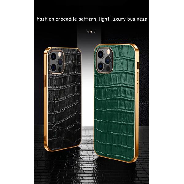 Shockproof Luxury Crocodile Skin Pattern Leather Phone Case for iPhone 12 13 14 Pro Max