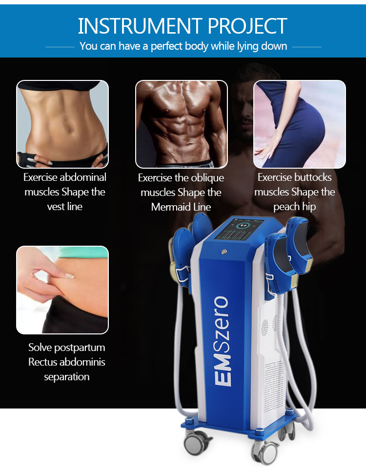 Muscle Sculptinging Body Machine , 13 Tesla 4 Handle Fat Freezing Machine