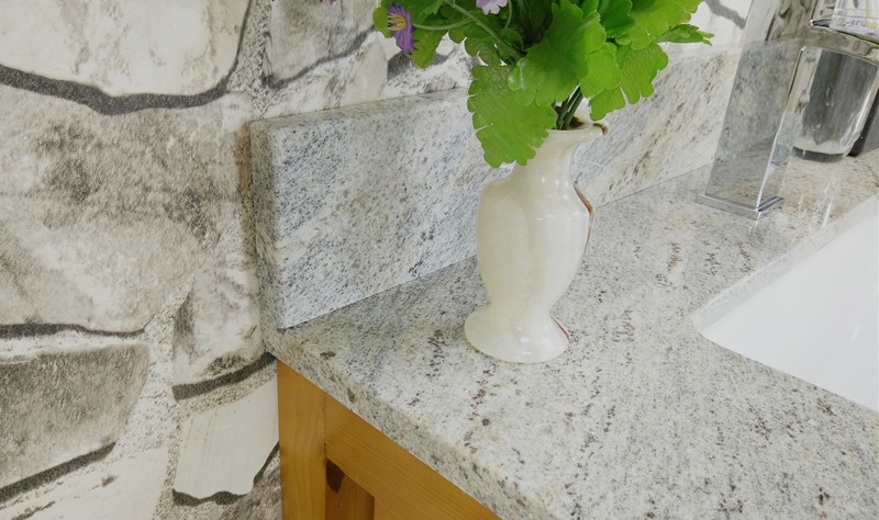 Customized Prefab Bathroom Countertops , Imperial Gold Premade Vanity Tops
