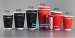 double wall paper coffee cup_ custom printed disposable coffee paper cup with