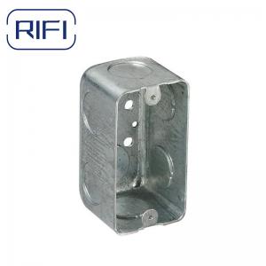 China 2x4 Square Steel Box One Gang Two Gang Electrical Conduit Fittings Outlet Box wholesale