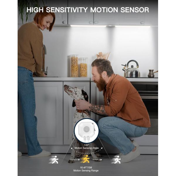 Aluminum Cabinet Led Motion Sensor Light Pir 120 Degree Detection 5v