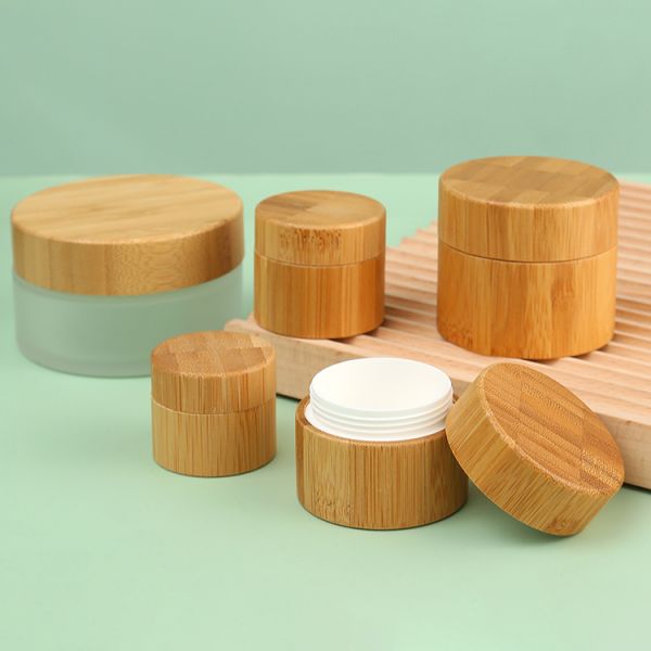 Wheat Biodegradable Cosmetic Containers Recyclable 100% PCR PLA Material Straw Cream Jar Green 2oz 3oz 8oz Free Samples