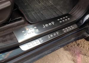China JEEP Cherokee 2014 2016 Side Door Sill Plates , Stainless Steel Scuff Plate wholesale