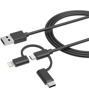 China 3 in 1 PVC 28g 10ft Multiple USB Port Charger wholesale