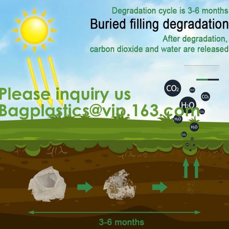 Biobased Compostable Vest T-shirt Handle Bags,Shopping, Shopper, Singlet, Vest Carrier, Tie handle, Top tie, NIce Day