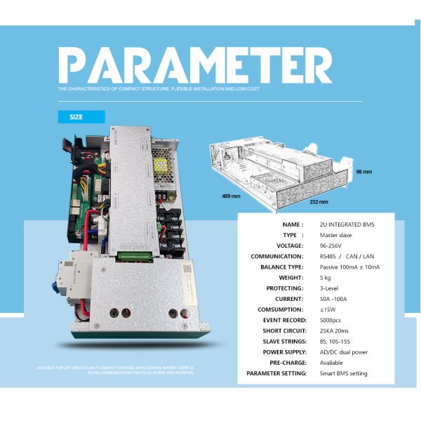 GCE 64S 100A BMS for Solar Energy Storage Systems