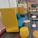Modern Office Waiting Area Sofa Colorful Fabric High Back Office Sofa